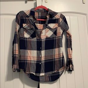 Plaid button down shirt